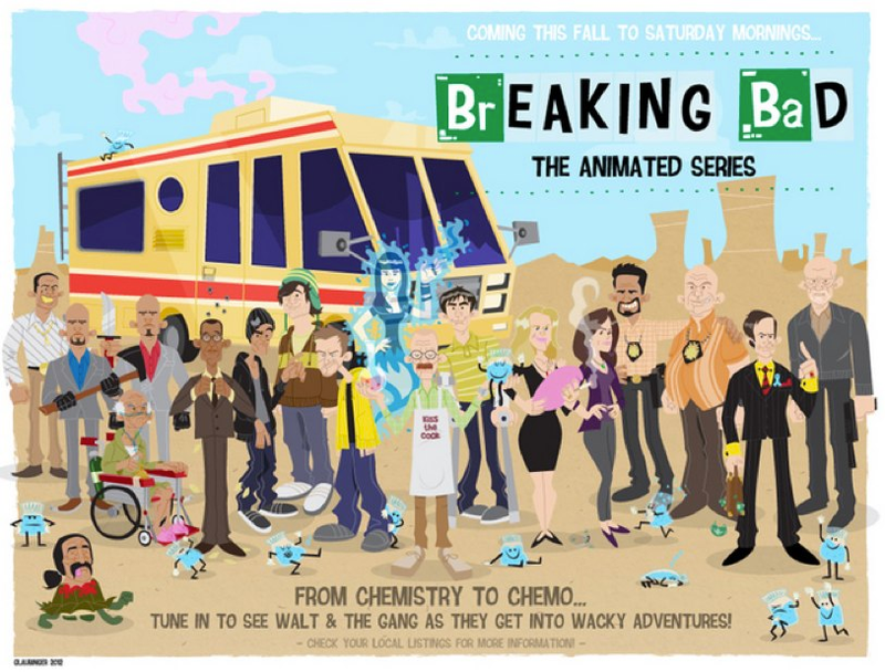 Illustration for article titled Breaking Bad Saturday morning cartoon teaches you to "Respect the Chemistry!"